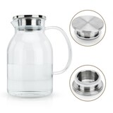 thumbnail of Intirilife Karaffe mit Filter in KLAR - 1,8l Krug aus Glas mit Henkel und herausnehmbarem Filter-Deckel für Tee, Kaffee, Wasser uvm.