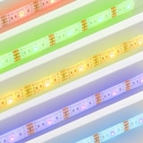 thumbnail of ML-Design TV-Lowboard 130x49x45 cm Weiß Holz LED Glasregal Modern Fernsehschrank TV-Möbel Wohnzimmer