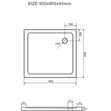 thumbnail of Duschtasse Acryl 90x90 cm