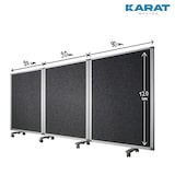 thumbnail of Stellwand doppelseitig - Mobile und faltbare Trennwand - Rahmen aus Aluminium - Filz / 270 x 120 cm