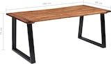 thumbnail of Décoshop26 - Esstisch im Industriedesign 180 x 90 cm massives Akazienholz geölt mit Metallelementen DEC036778