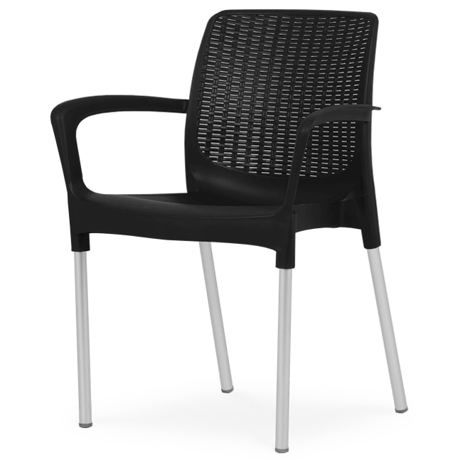 Pack 40 Cadeiras ALEXA RATTAN Preta