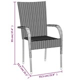thumbnail of vidaXL 5-tlg. Garten-Essgruppe Grau Poly Rattan