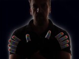 thumbnail of LED-Handschuhe, schwarz/weiß