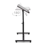 thumbnail of Relaxdays Laptoptisch höhenverstellbar, Laptopständer Holz, mit Rollen, drehbar, HxBxT: 95 x 60 x 40,5 cm, schwarz