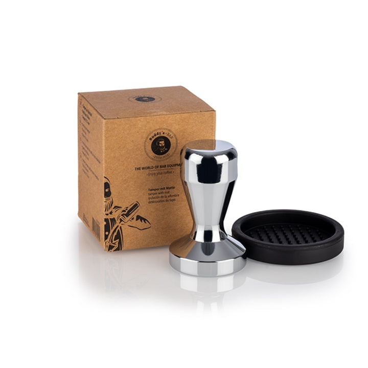 Buddy's Bar Kaffee Tamper mit Matte Ø 58 mm H:8cm