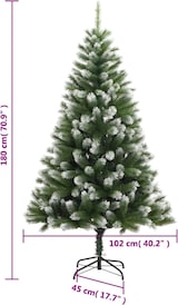 Ein künstlicher Weihnachtsbaum mit Ständer.