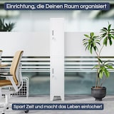 thumbnail of Umkleideschrank Spind BERLIN 2 Abteile Etikettenhalter Lüftungsschlitze Umkleidespind Schließfachschrank Garderobenspind 172x29,2x45cm Weiß