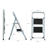 thumbnail of aro Opvouwbare trapladder, 2 treden, staal / kunststof, 49,1 x 44,1 x 78,3 cm, wit