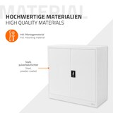 thumbnail of ML-Design Aktenschrank 90x40x90 cm Weiß | abschließbar, Stahl, 2 Böden, 2 Türen, Metallschrank Lagerschrank