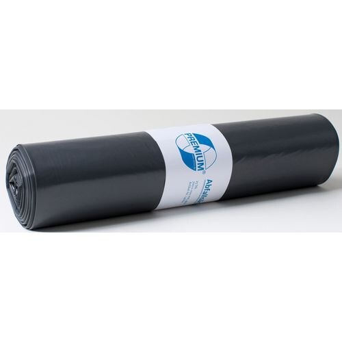 DEISS LDPE Premium Mittlere Belastung Müllsäcke 120 L  Schwarz HDPE (Hochdichtes Polyethylen) 60 Mikron 25 Stück
