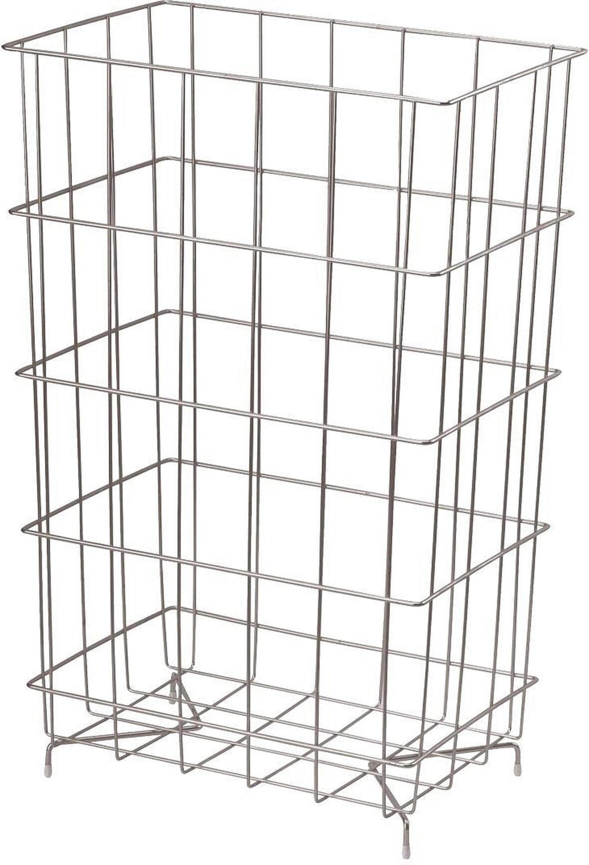 MediQo-line Abfallkorb | Edelstahl | silber | 60 Liter