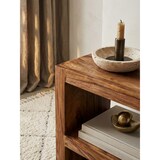 thumbnail of Beistelltisch `E` Cube `Nako`: Sheeshamholz, E-Konstruktion, 45x30 cm, 60 cm Höhe, handgefertigt. Braun, 45x30x60 cm | Kadima Design