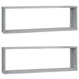 thumbnail of vidaXL Wandregale 2 Stk. Grau Sonoma 80x15x26,5 cm Holzwerkstoff