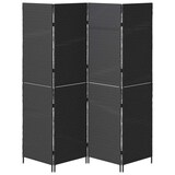 thumbnail of vidaXL Raumteiler Schwarz 195 x 180 cm Poly-Rattan