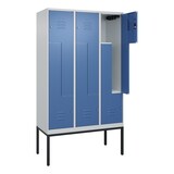 thumbnail of C+P Z-Spind Classic PLUS, Gestell, 6 Abteile, HxBxT 212x120x50cm, Zylinderschloss, Hellgrau/Fernblau von PROREGAL