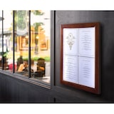 thumbnail of Securit® Présentoir porte-menu LED A4 "Classic" - Marron foncé - 4 vues