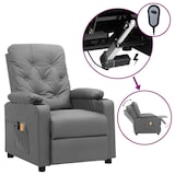 thumbnail of vidaXL Massagesessel Elektrisch Grau Kunstleder