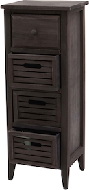 Preisvergleich für Kommode Sues, Schubladenkommode Schrank, 3 Schubladen mit Herzen 55x29x25cm