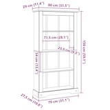 thumbnail of vidaXL Boekenkast grenenhout met 4 planken Corona-stijl 81x29x150 cm