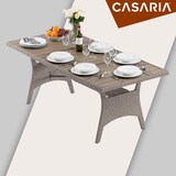 thumbnail of CASARIA® Polyrattan Gartentisch WPC 190x90x75cm creme