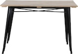 thumbnail of Bolero Bistro Esstisch Mangoholz-Lattenplatte Schwarz 1200mm