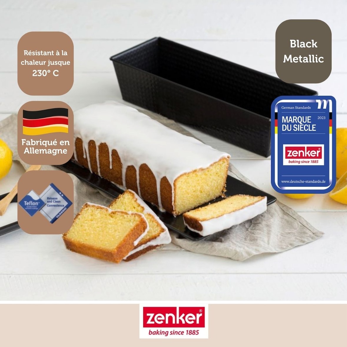 Moule à cake 30,5 cm Zenker Black Metallic