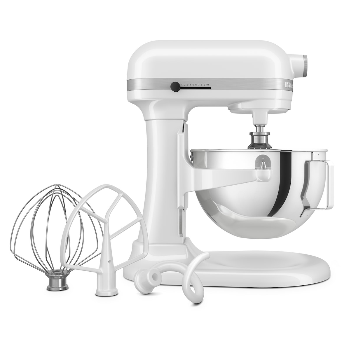 KitchenAid Robot de cuisine 5KSM55SXXEWH, 5.2 L, blanc
