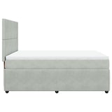thumbnail of vidaXL Boxspringbett mit Matratze Hellgrau 140x200 cm Samt