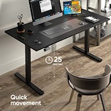 thumbnail of ONKRON Elektrisches Tischgestell, höhenverstellbar für 120-170 cm Tischplatten, bis 70 kg, Steh Sitz Schreibtisch, WDF221E-B Schwarz