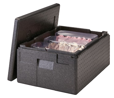 CAMBRO - EPP180X-110 - Contentor-Caixa Isotérmica Multifunction Cam GoBox - 61 x 43 x 27 cm (M.Ext) - 54,8 x 36,8 x 20 cm (M.Int) - Preto