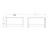 thumbnail of WellHome - Couchtisch mit 2 Fächern in der Farbe Weiß 81 x 81 x 45 cm - Guadalquivir