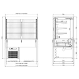 thumbnail of Inbouwwandmodel koelvitrine, vierkant, met rolgordijn 4/1 GN