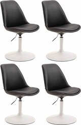 thumbnail of 4er Set Esszimmerstühle Maverick Kunstleder schwarz/weiß