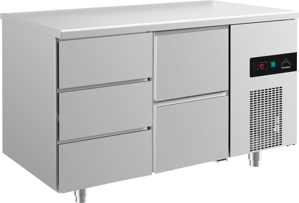 Gastro Edelstahl Kühltisch Umluft 3/2 Schubladen 1400x700x850mm -2/+8°C  281l