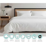 thumbnail of DoubleDry Dekbedovertrek Eenpersoons 140x200/220 cm + 1 kussensloop 60x70 cm - 100% natuurlijk katoen - room wit