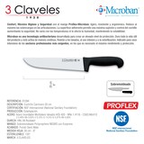 thumbnail of 3 Claveles Proflex - Cuchillo Profesional Carnicero Ancho 20 cm Microban. Negro