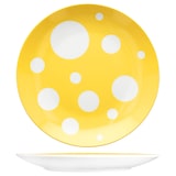 thumbnail of Pula gelb 6x Speiseteller Ø27cm Porzellan 6 Pers Platte groß Essteller Punkte