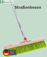 thumbnail of Profi Straßenbesen 50cm Breit mit 4-Loch Wechselsystem und Aluminiumstiel 145cm Lang neon-grüne Kunststoff-Borsten Besen mit Stiel
