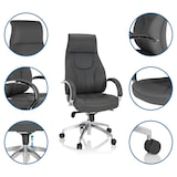 thumbnail of Sedia da ufficio / Poltrone direzionali ELEGANCE I Similpelle grigio hjh OFFICE