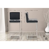 thumbnail of Barhocker Paros Kunstlederbezug schwarz