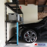 thumbnail of PROREGAL Garagenregal HERCULES platzsparend unterfahrbar HxBxT 180x240x50cm 2 Lagerebenen Fachlast 300kg Schwarz Lagerregal Schwerlastregal