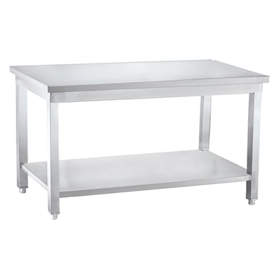 Mesa de trabalho em aço inoxidável 1200 sem backsplash