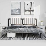 thumbnail of vidaXL Bedframe met hoofdbord metaal zwart 193x203 cm
