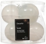 thumbnail of 6 Weihnachtskugeln Glas 8cm glänzend Christbaumkugeln Weihnachtsbaumkugeln Groß Christbaumschmuck Weihnachtsbaumschmuck Deko Winterweiss Transparent