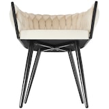 thumbnail of tectake Lot 6 chaises de salle à manger en velours design noué sables - 405532