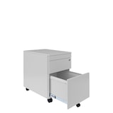 thumbnail of Lüllmann® Rollcontainer, Seitengriffleiste, 2 Schubladen, Utensilienauszug, 620 x 400 x 590 mm, lichtgrau
