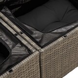 thumbnail of vidaXL 13-teiliges Garten-Sofa-Set mit Kissen Grau Poly Rattan Akazie