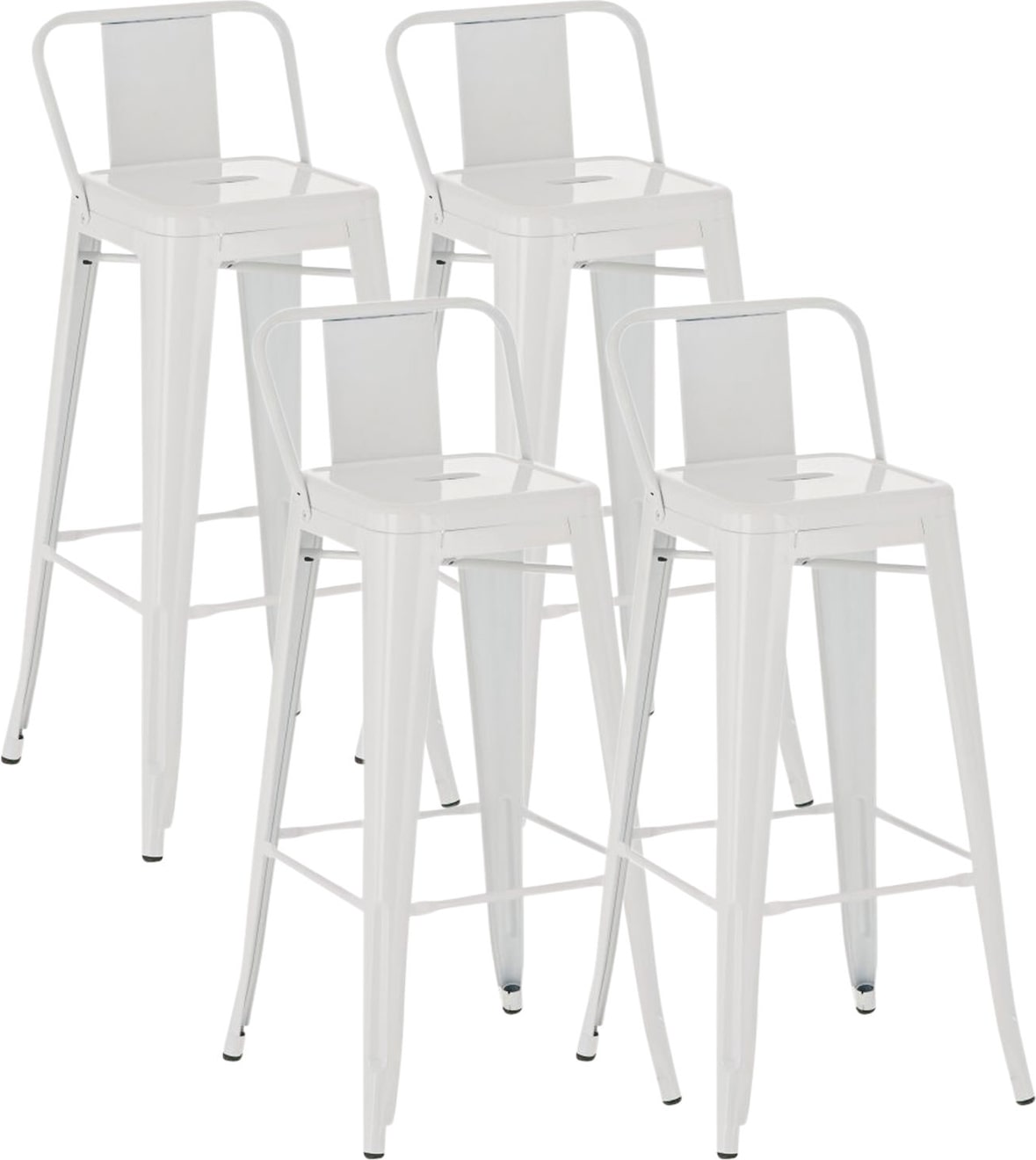 4er Set Barhocker Mason weiß