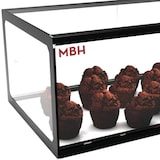 thumbnail of MBH - Vetrina espositiva neutra professionale Snack 120 cm vetri dritti. Espositore neutro da banco porta brioches per bar e pasticceria.